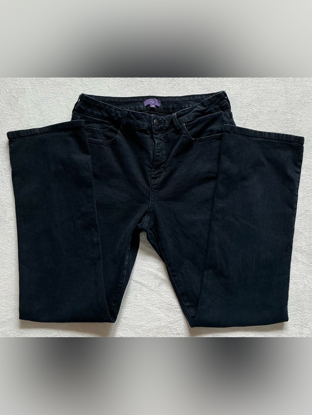 NYDJ Mini Bootcut Jeans Blue 12P Petite Lift Tuck Navy